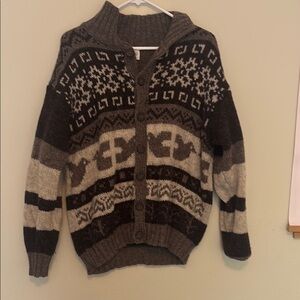 Men's Brown Patterned Sweater